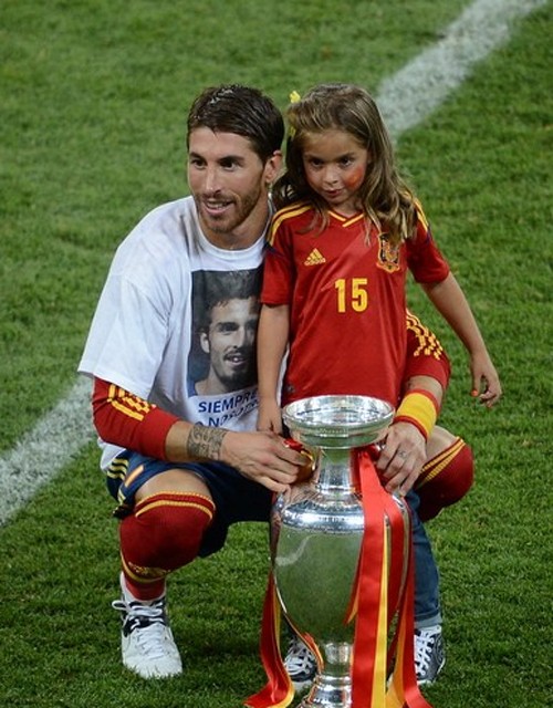Ramos cùng với con gái